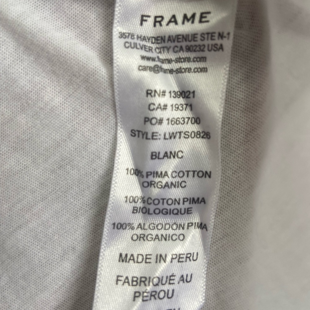 Frame le mid rise V in blanc -in XS - Picture 5 of 5
